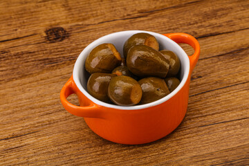 Marinated feijoa in the bowl