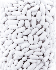 Cannellini beans close up in a jar