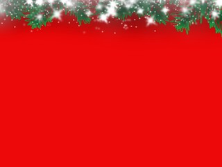 red christmas background with christmas tree