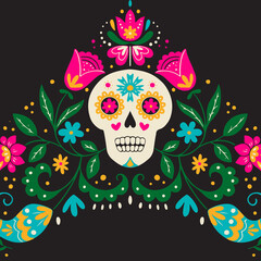 Dia de Los Muertos, Day of the Dead or Mexico Halloween
