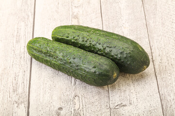 Ripe organic natural green cucumber