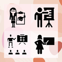 Simple set of doctrines related filled icons