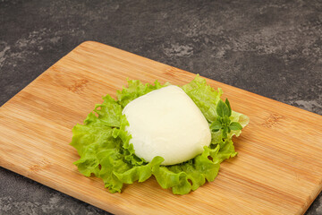 Italian Mozzarella cheese over board