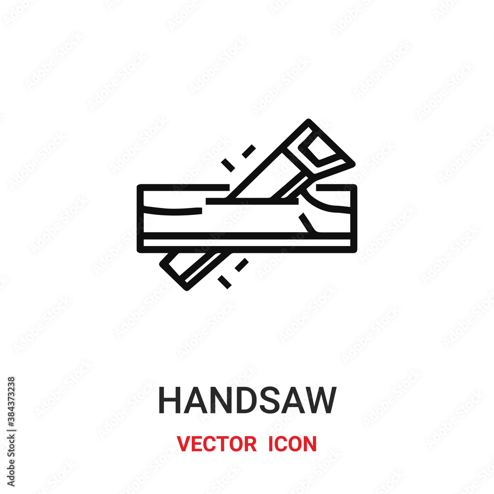 Aufkleber handsaw icon vector symbol. saw symbol icon vector for your design. modern outline icon for your web
