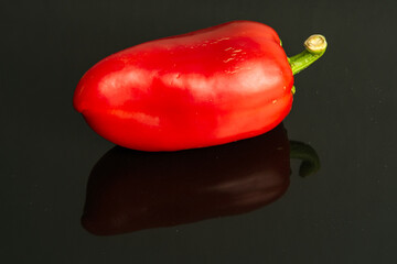 red pepper on black