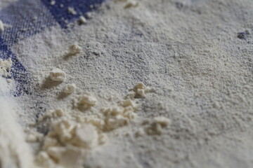 Dough used for baking bread traditionally by hand