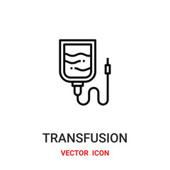 transfussion icon vector symbol. transfussion symbol icon vector for your design. Modern outline icon for your website and mobile app design.