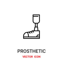 prosthetic foot icon vector symbol. prosthetic symbol icon vector for your design. Modern outline icon for your website and mobile app design.