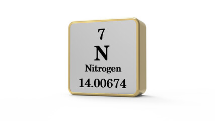 3d Nitrogen Element Sign. Stock image