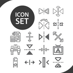 Simple set of deliberate related lineal icons.