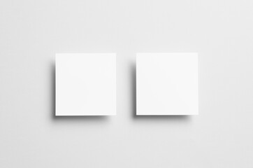 Square Flyer / Invitation Mock-Up - Two Floating Flyers