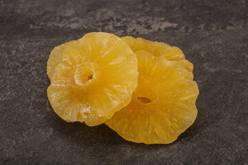 Dried sweet tasty pineapple heap