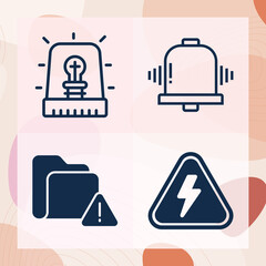 Simple set of vulnerability related filled icons