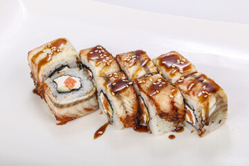 Japanese traditional roll with eel