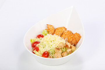 Caesar salad with chicken and parmesan