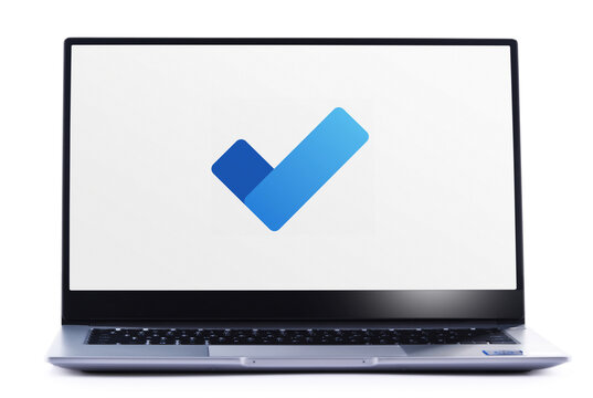 Laptop computer displaying logo of Microsoft To Do