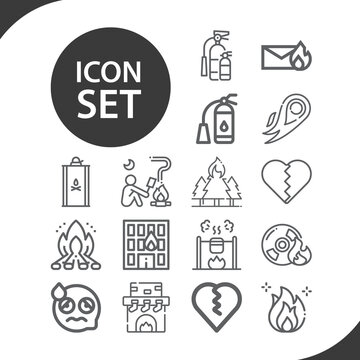 Simple set of upset related lineal icons.