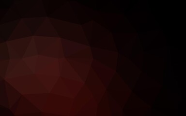 Obraz premium Dark Red vector polygon abstract backdrop.