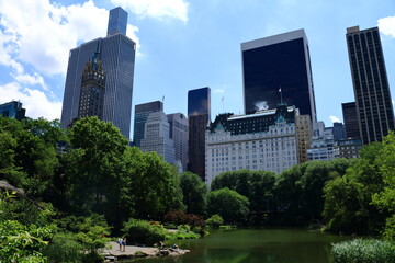 Fototapeta premium Central Park with skyline in midtown Manhattan New York City