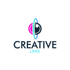 Creative circle logo, lens logo design, energy sphere logo design, circle power design concept