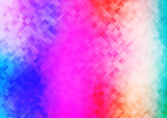 Light Multicolor, Rainbow vector backdrop with rectangles, squares.