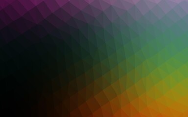 Dark Multicolor, Rainbow vector polygonal background.
