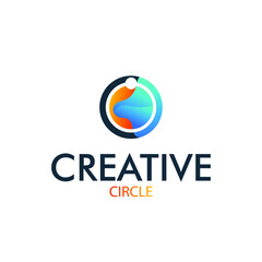Creative circle logo, lens logo design, energy sphere logo design, circle power design concept