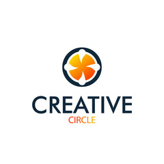 Creative circle logo, lens logo design, energy sphere logo design, circle power design concept
