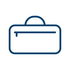 Simple Briefcase Icon Design with Dark Blue Color Style