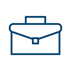 Simple Briefcase Icon Design with Dark Blue Color Style