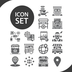Simple set of local related filled icons.