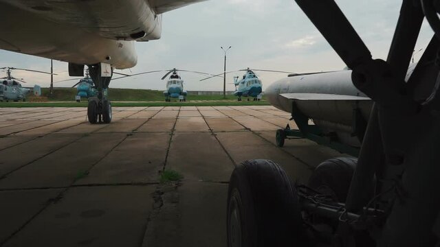 Bomber at a military airport, military base