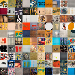 10x10 Art Collage of 100 different images generated by AI