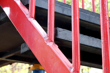 close-up metal equipment in the park