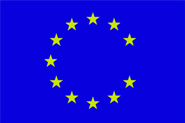 There is no star on the flag of the European Union. Britain left the EU. Vector illustration