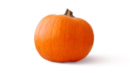 Ripe juicy pumpkin on a white background. Organic food. Vitamins.