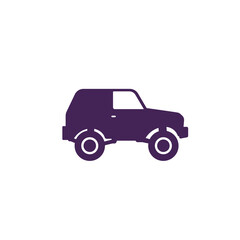 off-road car, 4wd suv icon on white