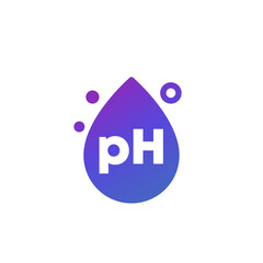 ph icon with a drop, vector - obrazy, fototapety, plakaty