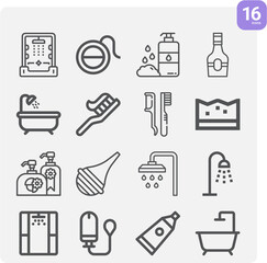 Simple set of dip related lineal icons.