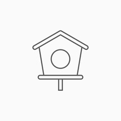 bird house icon, nest box vector illustration