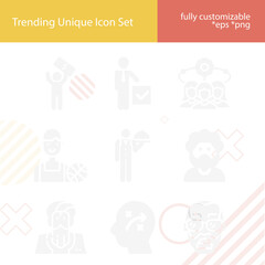 Simple set of handsome related filled icons.