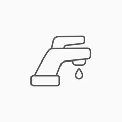 faucet icon, hydrant vector illustration