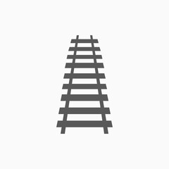 railroad icon, railway vector illustration