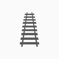 railroad icon, railway vector illustration