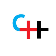 C plus plus logo design vector