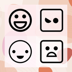 Simple set of fortunate related lineal icons