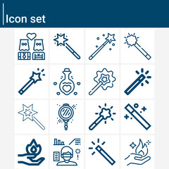 Simple set of deception related lineal icons.
