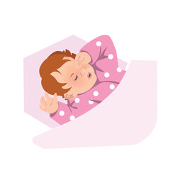 Сhild is naughty and crying in the crib. Isolated on white background.