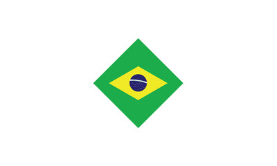Brazil flag diamond vector illustration