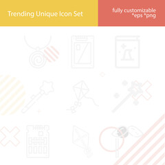 Simple set of expressed related lineal icons.